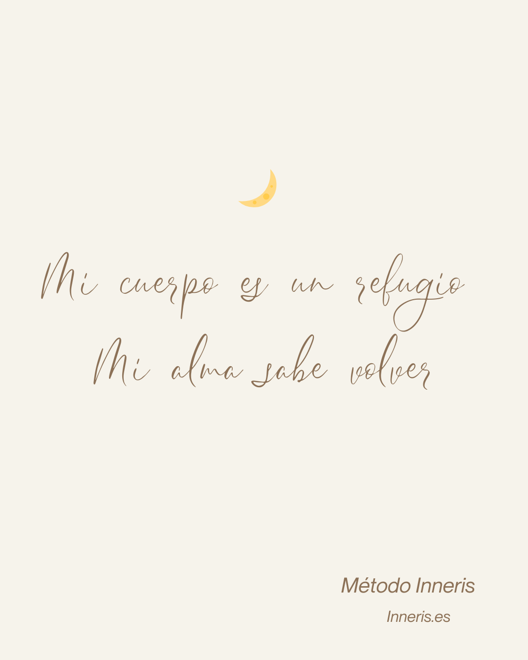 Mi cuerpo en un refugio. Mi alma sabe volver